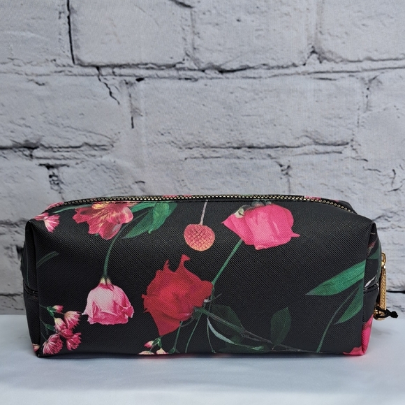 TED BAKER LONDON COSMETIC POUCH 'SCATTERED BOUQÙET' FĹORAL LOAF STYLE - Picture 4 of 16